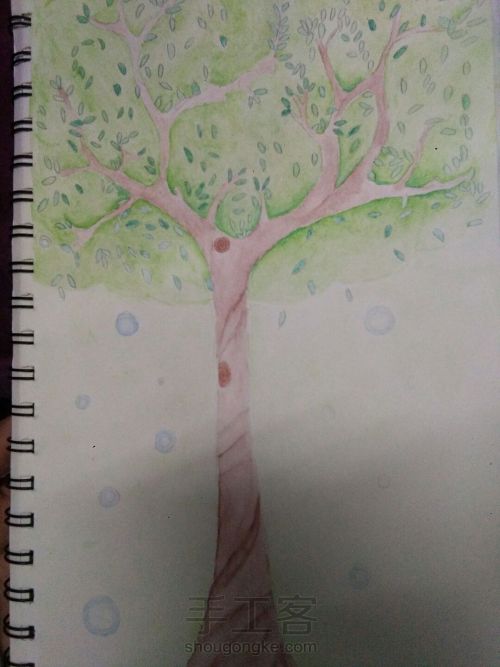 水彩树 第5步