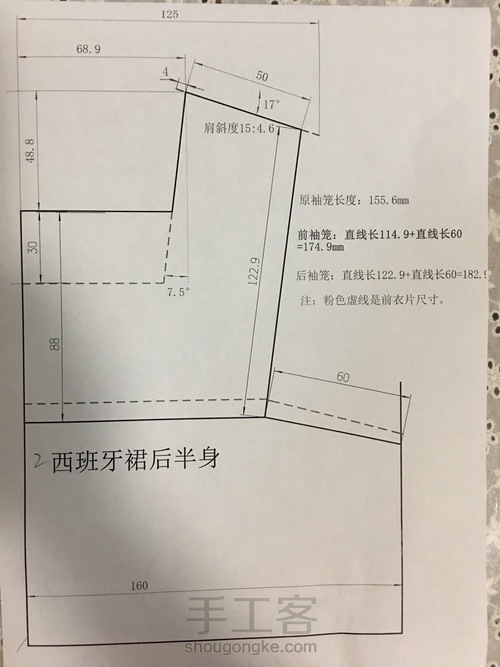 西班牙裙 第5步