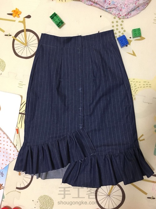 不规则鱼尾裙 第23步