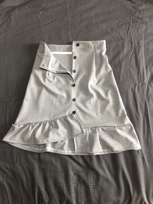 不规则鱼尾裙 第13步