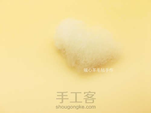 可妮兔、布朗熊羊毛毡详细分解制作方法 第2步