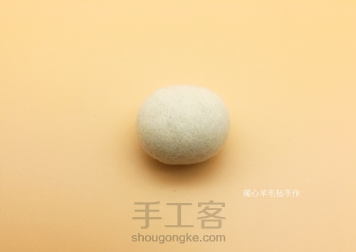  可妮兔、布朗熊羊毛毡详细分解制作方法 第1步