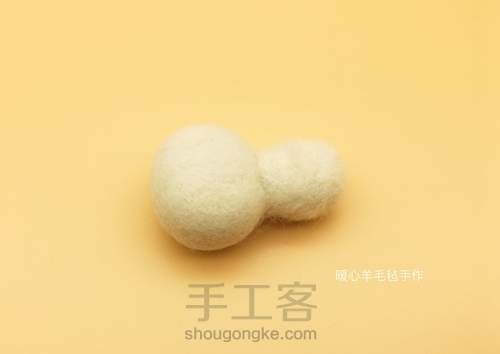  可妮兔、布朗熊羊毛毡详细分解制作方法 第4步