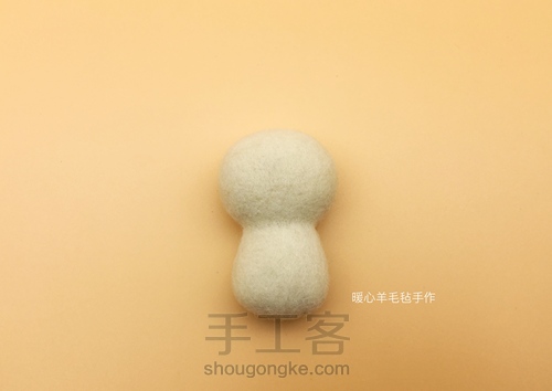  可妮兔、布朗熊羊毛毡详细分解制作方法 第5步