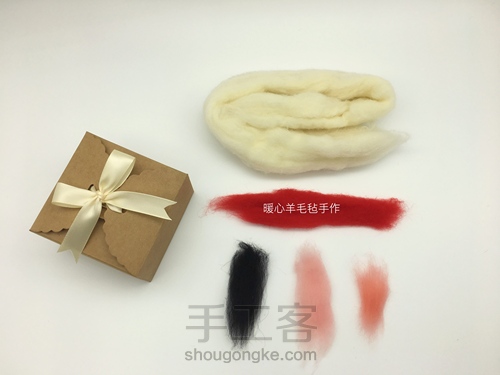  可妮兔、布朗熊羊毛毡详细分解制作方法 第10步