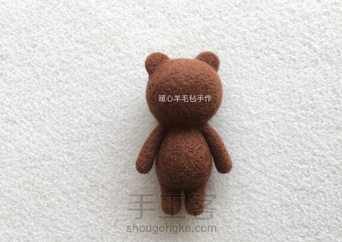  可妮兔、布朗熊羊毛毡详细分解制作方法 第12步
