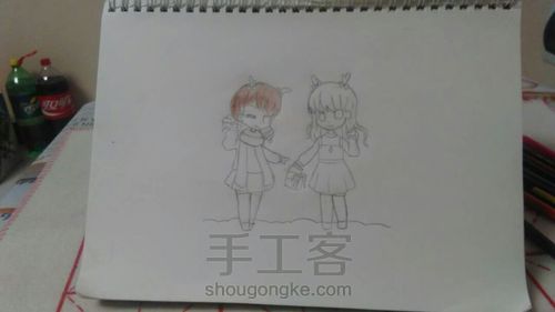 两只萌萌的小可爱 第1步