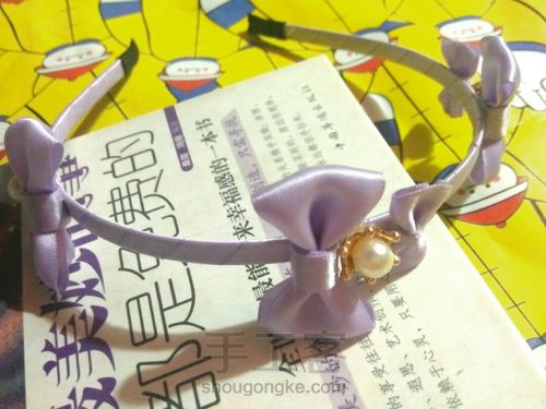 公主风蝴蝶结发箍 第8步