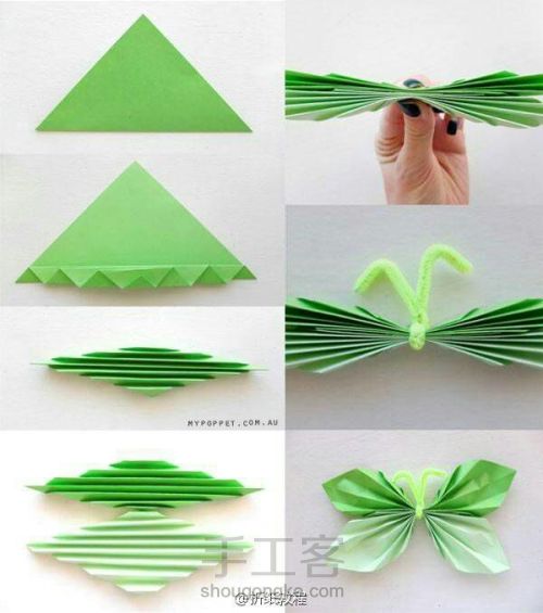 （转）两种漂亮的纸蝴蝶－折纸教程 第1步