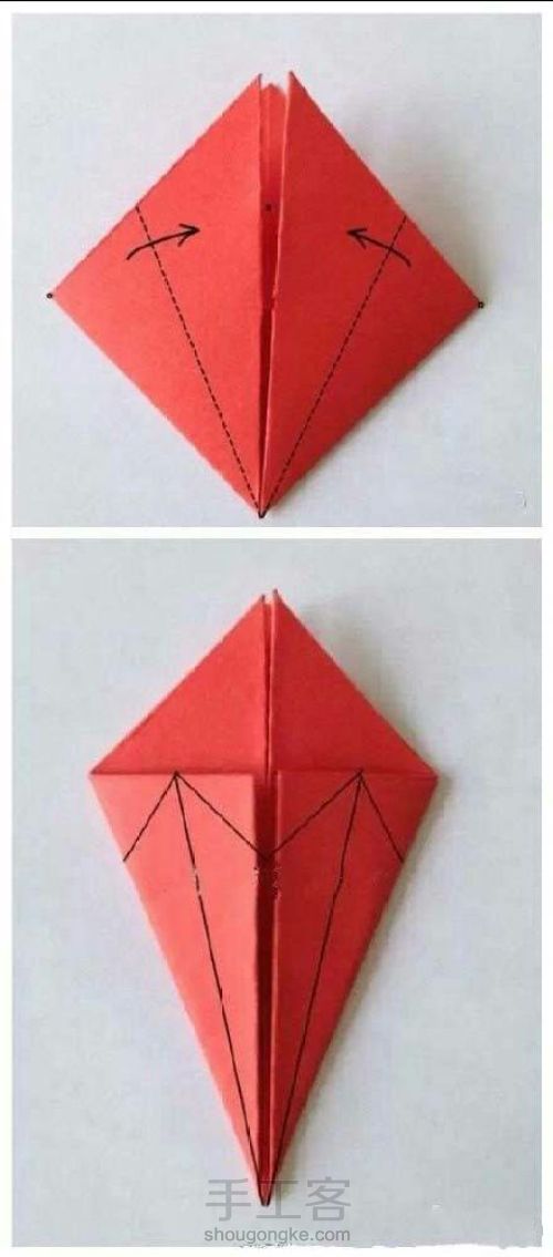 （转）【康乃馨】－折纸（剪纸）教程 第2步