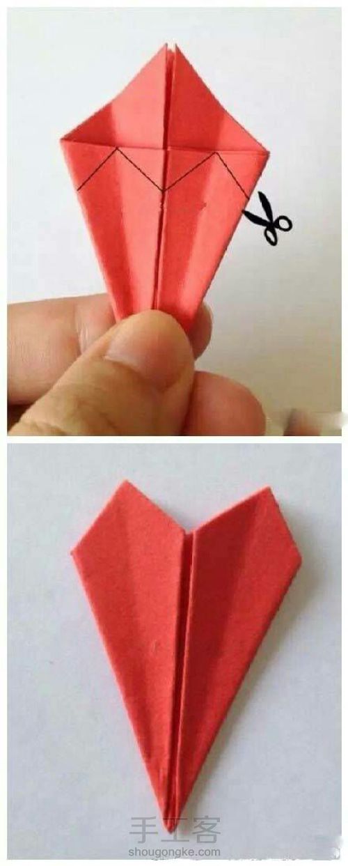 （转）【康乃馨】－折纸（剪纸）教程 第3步