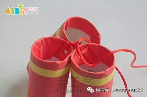 儿童手工之新年鞭炮挂饰（转） 第5步