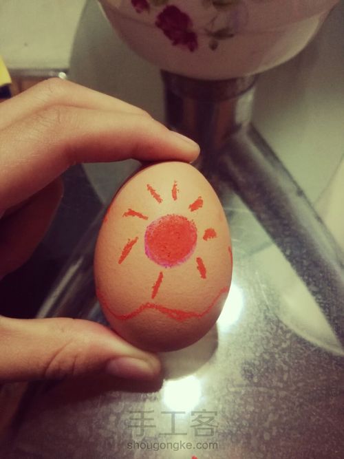 蛋壳上的浮雕画 第2步