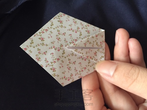 折纸花 组合型 第2步