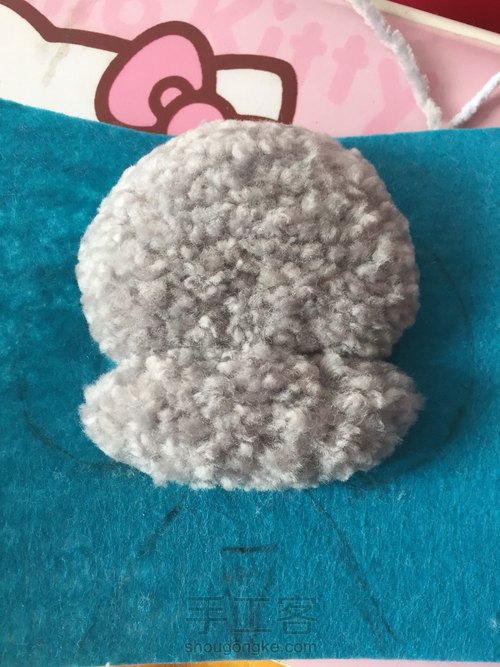 原创 立体狗羊毛毡 第4步