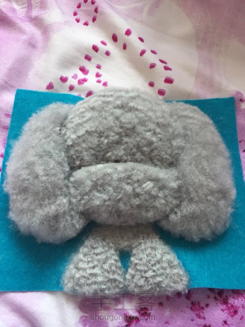 原创 立体狗羊毛毡 第6步