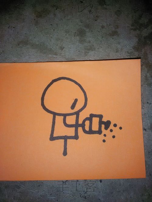 简笔画“小人浇水” 第9步