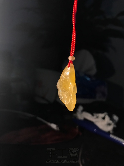 蜜蜡随形孔雀鱼 第16步