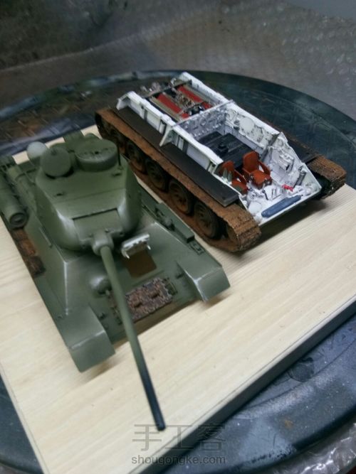 苏联t34坦克涂装上色 第7步