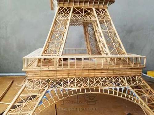 纯手工粘接竹质艾菲尔铁塔下篇 第14步