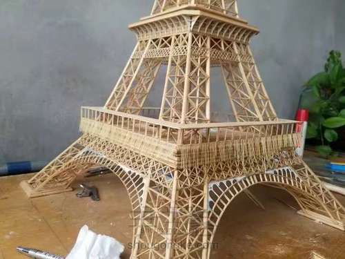 纯手工粘接竹质艾菲尔铁塔下篇 第25步