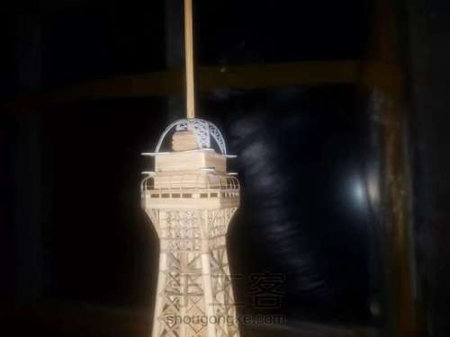 纯手工粘接竹质艾菲尔铁塔下篇 第37步