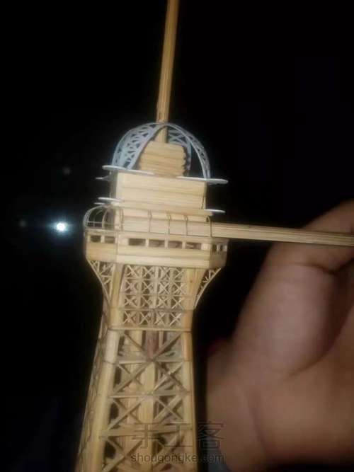 纯手工粘接竹质艾菲尔铁塔下篇 第38步