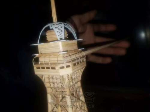 纯手工粘接竹质艾菲尔铁塔下篇 第39步