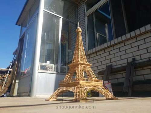 纯手工粘接竹质艾菲尔铁塔下篇 第43步