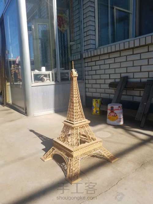 纯手工粘接竹质艾菲尔铁塔下篇 第44步