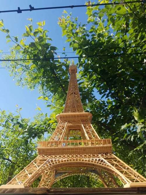 纯手工粘接竹质艾菲尔铁塔下篇 第47步