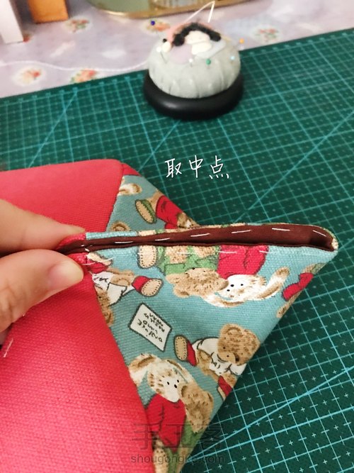 20cm方口金笔袋or夏天出街小包(自己画图纸) 第20步