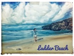 在塞班岛拉德海滩给女儿拍的照片，喜欢就画下来送给她