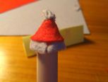 简单迷你的不织布圣诞帽笔套，书写时多一份圣诞的快乐