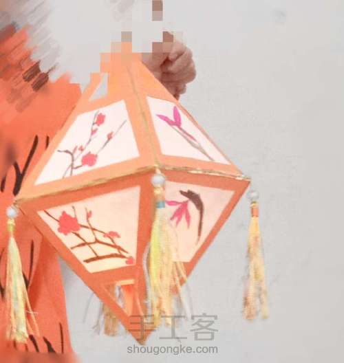 手工灯笼 第4步