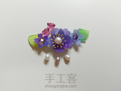 热缩花发夹 第4步