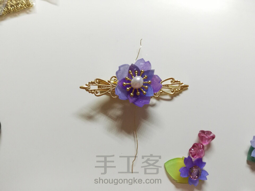 热缩花发夹 第8步