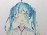 画一个卡哇伊的初音吧