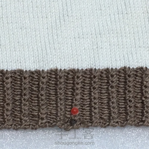 圆领拼色毛衣 第6步