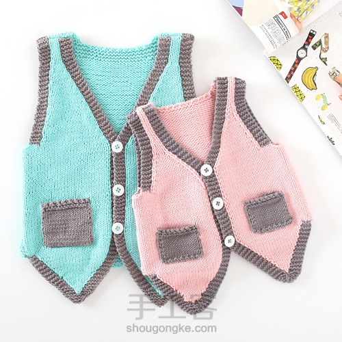 2天就能一个好的宝宝背心 第1步