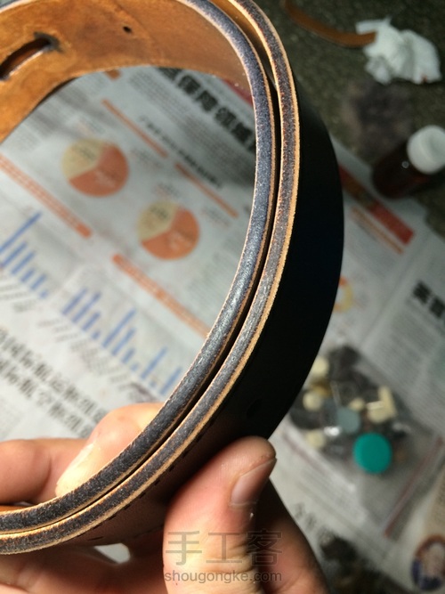 自染植鞣皮带 第20步