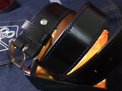 自染植鞣皮带 第34步