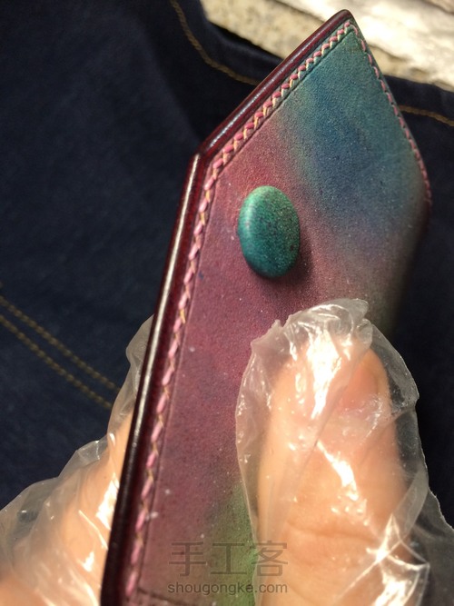 星空染色植鞣钥匙包 第16步