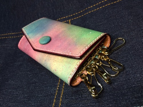 星空染色植鞣钥匙包 第19步