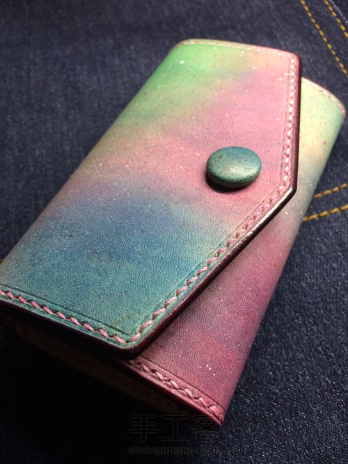 星空染色植鞣钥匙包 第20步