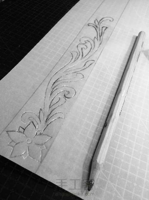 原创设计皮雕腰带 第2步