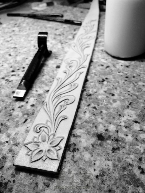 原创设计皮雕腰带 第3步