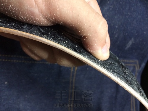 原创设计皮雕腰带 第10步