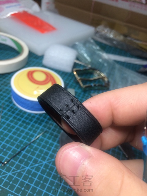 原创设计皮雕腰带 第13步