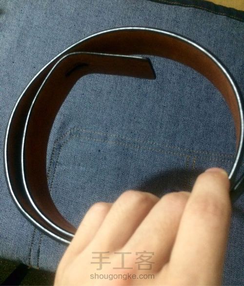 原创设计皮雕腰带 第11步